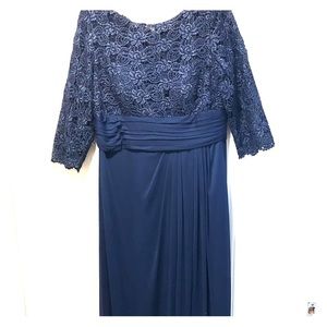 Navy Blue Sparkly top gown